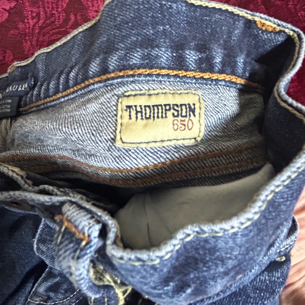🔥 Vintage Ralph Lauren Blue Label Crest Jeans – Thompson 650 🔥 - Picture 5 of 10